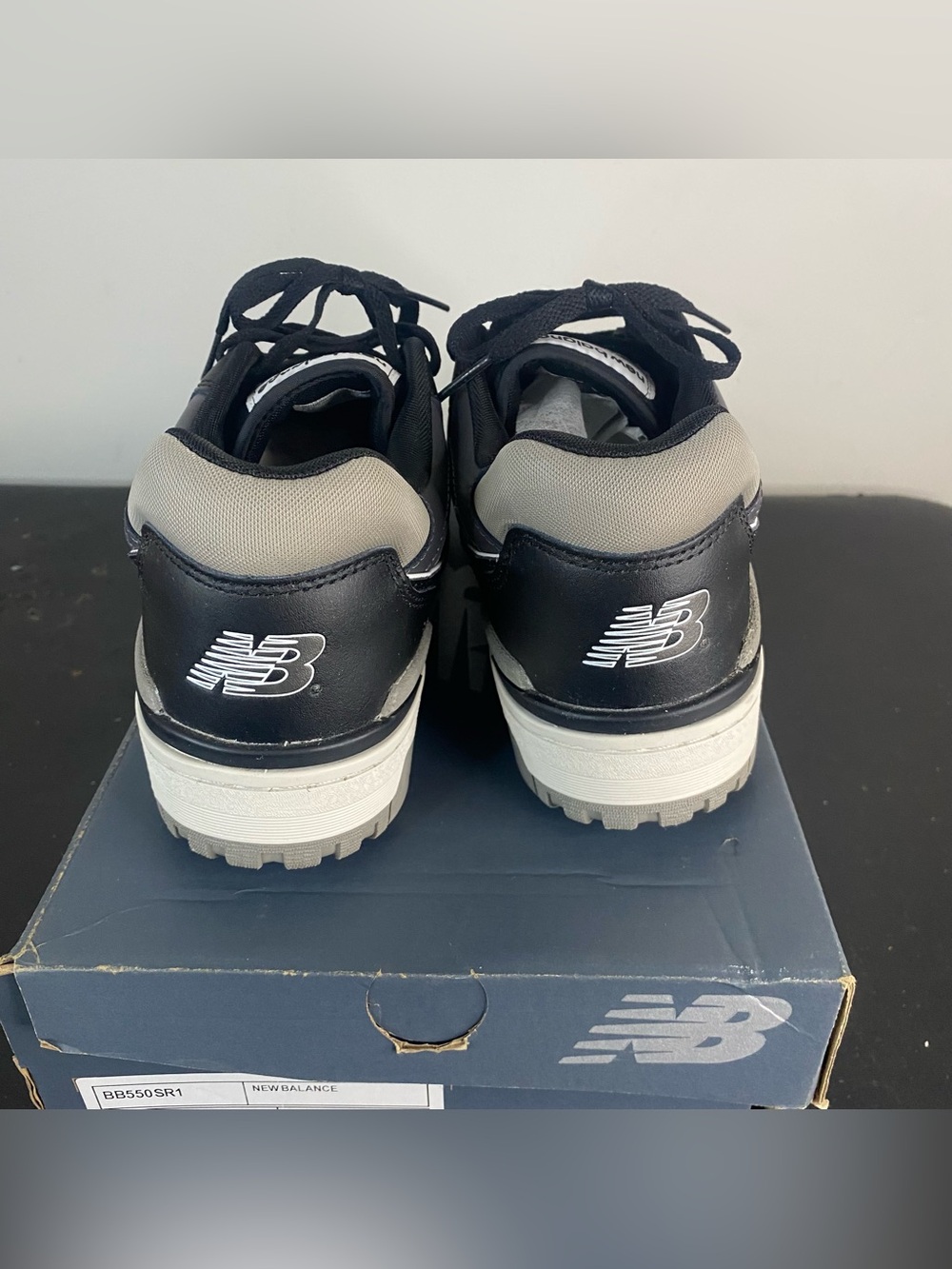 New Balance 550 Black Grey Size 10 - Picture 8 of 10
